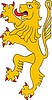 Vector clipart: heraldic supporter - lion