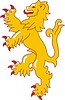 Vector clipart: heraldic supporter - lion