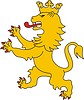 Vector clipart: heraldic supporter - lion