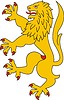 Vector clipart: heraldic supporter - lion