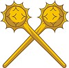 Vector clipart: crossed maces