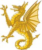 Vector clipart: heraldic supporter - sea dragon