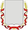 Vector clipart: heraldic shield with ribbon and wreath of corn ears