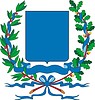 heraldic achievement with wreath of oak and laurel leaves