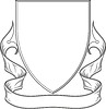 Vector clipart: heraldic shield with motto ribbon