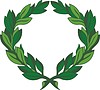 Vector clipart: heraldic laurel wreath