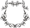 Vector clipart: decorative frame wreath