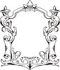 Vector clipart: decorative frame wreath