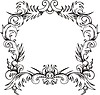 Vector clipart: decorative frame wreath