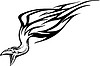 Vector clipart: bird flame