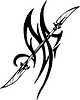 Vector clipart: blade tribal tattoo