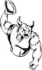 Vector clipart: bull mascot