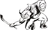 Vector clipart: bull mascot