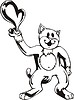 Vector clipart: ludicrous cat cartoon