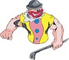 Vector clipart: angry clown