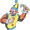Vector clipart: angry clown