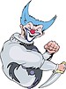 Vector clipart: angry clown