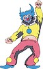 Vector clipart: angry clown