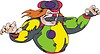 Vector clipart: angry clown