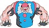 Vector clipart: angry clown