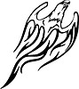 Vector clipart: eagle flame