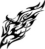 Vector clipart: flame tattoo