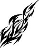 Vector clipart: flame tattoo