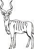 Vector clipart: greater kudu