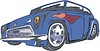 Vector clipart: hot rod