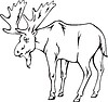 Vector clipart: moose