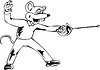 Vector clipart: funny mouse cartoon