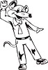 Vector clipart: funny mouse cartoon