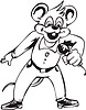 Векторный клипарт: курьезная мышь