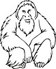 Vector clipart: orangutan