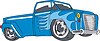 Vector clipart: vintage pickup flame