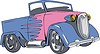 Vector clipart: vintage pickup flame