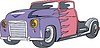 Vector clipart: vintage pickup flame