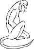 Vector clipart: proboscis monkey