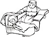 Vector clipart: Holy Family; by Rembrandt