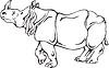 Vector clipart: rhinoceros