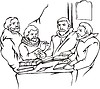 Vector clipart: Four Philosophers; by Rubens