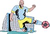 Vector clipart: goalkeeper