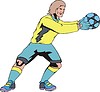 Vector clipart: soccer player