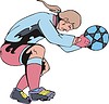 Vector clipart: soccer player