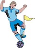 Vector clipart: soccer player