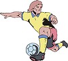 Vector clipart: soccer player