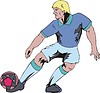 Vector clipart: soccer player