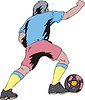 Vector clipart: soccer player