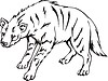 Vector clipart: striped hyena