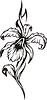 Vector clipart: tribal flower tattoo